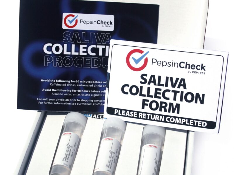 PepsinCheck reflux test kit (THREE saliva tubes)